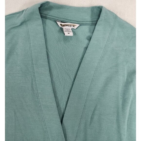 Athleta Purana V-Neck Wrap Sweatshirt Mint Medium - Picture 6 of 8